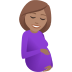 🤰🏽 pregnant woman: medium skin tone display on JoyPixels